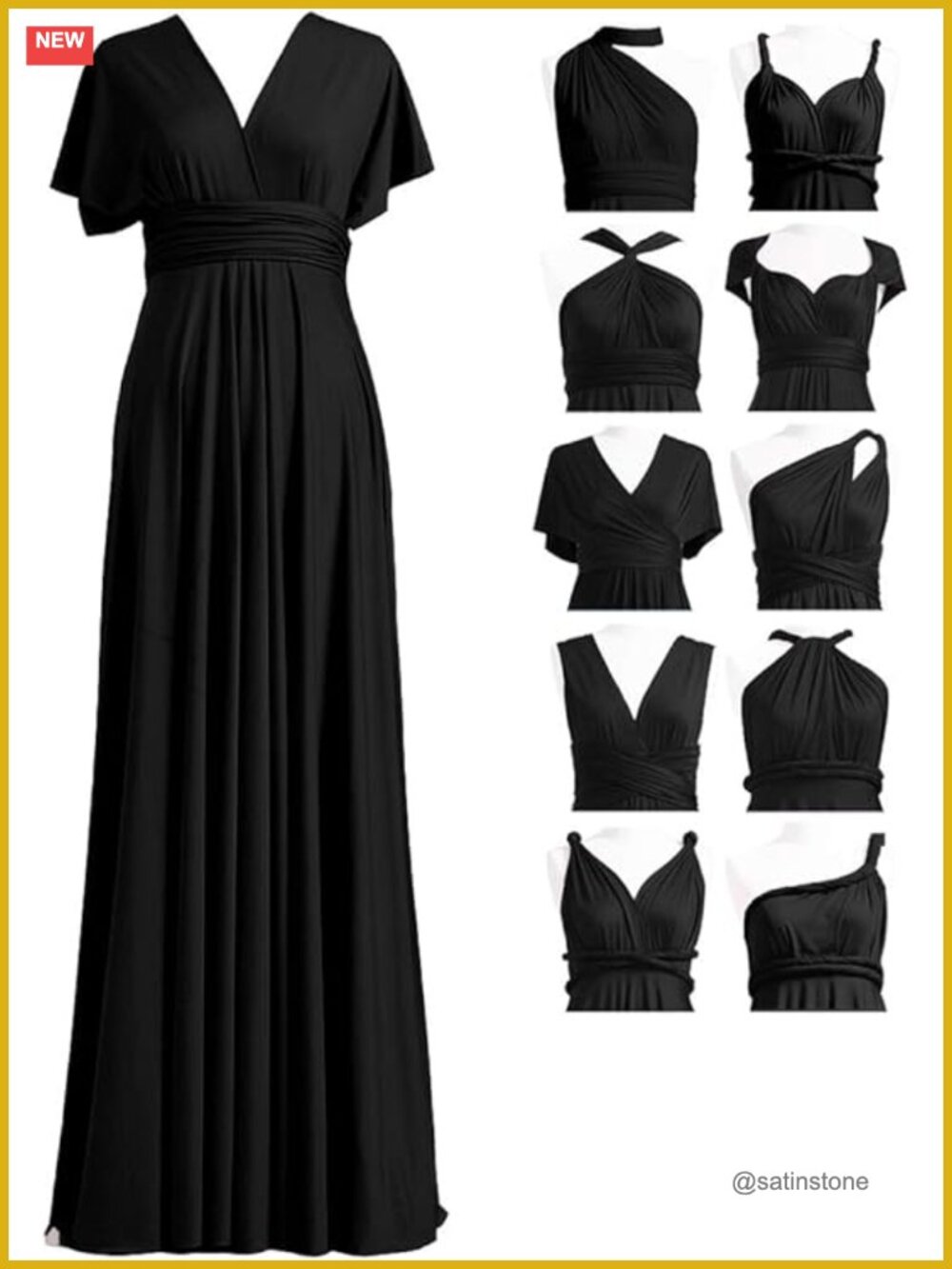 Infinity Dress with Bandeau, Convertible Multi-Way Wrap Dress, Plus Size